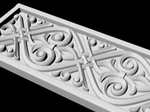 Central decor ornament for furniture 3D Model