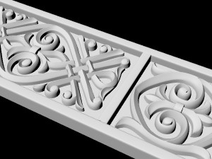 Central decor ornament for furniture 3D Модель