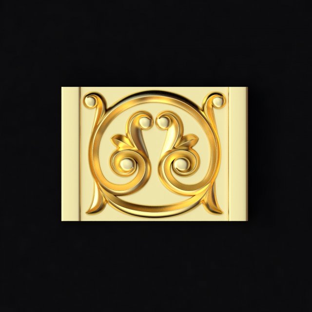 Central decor ornament for furniture 3D Модель .c4d .max .obj .3ds .fbx .stl .blend 
