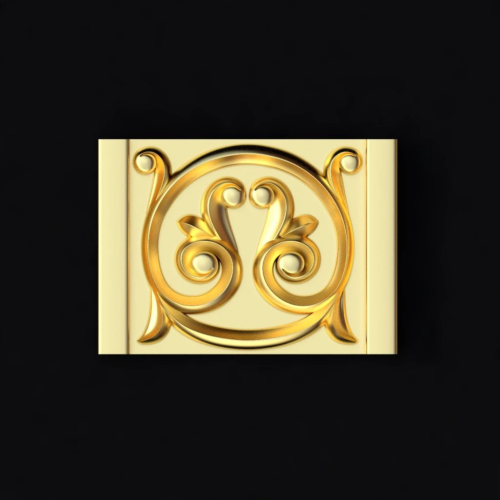 Central decor ornament for furniture 3D Model .c4d .max .obj .3ds .fbx .stl .blend 