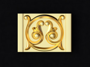 Central decor ornament for furniture 3D-Modell