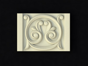 Central decor ornament for furniture 3D Модель