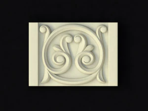 Central decor ornament for furniture 3D Model