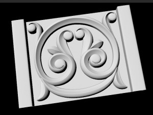Central decor ornament for furniture 3D Модель