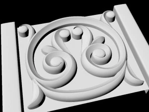Central decor ornament for furniture 3D Model