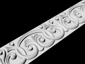 Central decor ornament for furniture 3D Model