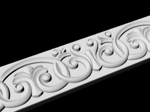 Central decor ornament for furniture 3D 模型