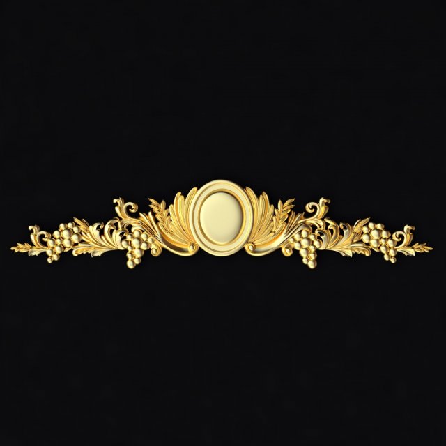 Central decor ornament for furniture 3Dモデル .c4d .max .obj .3ds .fbx .stl .blend 