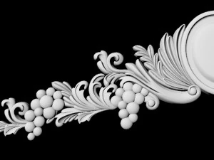 Central decor ornament for furniture 3D Model