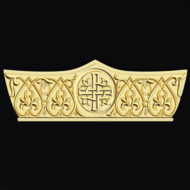 Central decor ornament for furniture 3D Модель .c4d .max .obj .3ds .fbx .stl .blend 