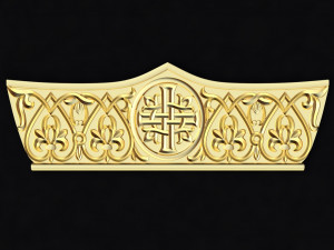 Central decor ornament for furniture 3D Модель