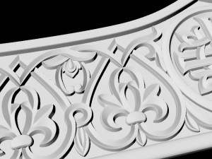 Central decor ornament for furniture 3D Модель