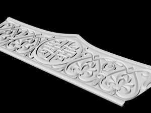 Central decor ornament for furniture 3D Model