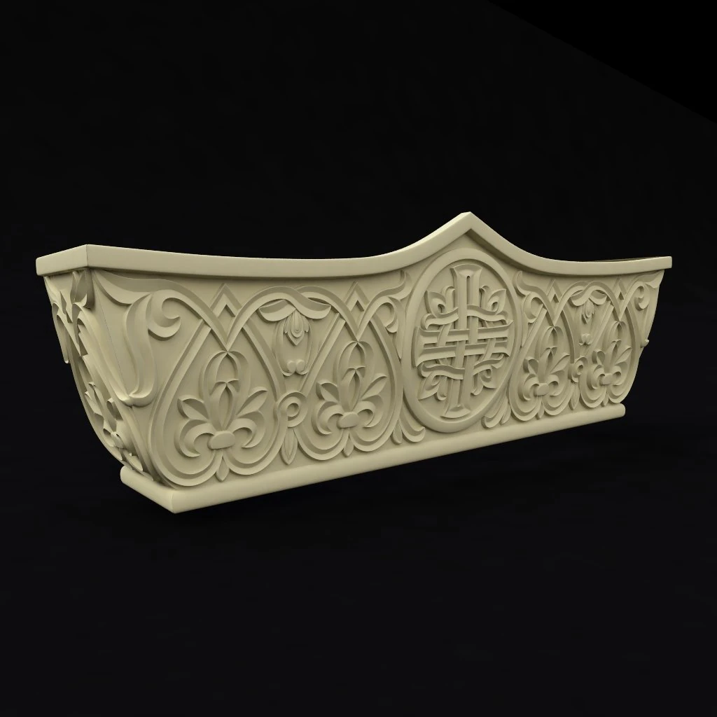 Central decor ornament for furniture 3D Model .c4d .max .obj .3ds .fbx .stl .blend 