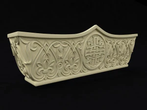 Ornamento decorativo centrale per mobili Modello 3D