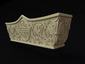 Central decor ornament for furniture 3D Модель