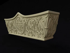 Central decor ornament for furniture 3D Model