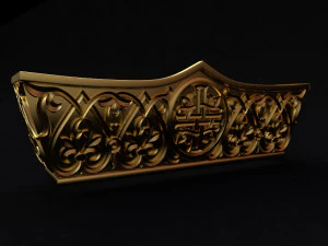 Central decor ornament for furniture 3D Model