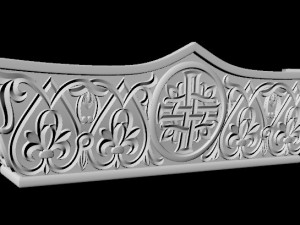 Central decor ornament for furniture 3D Модель