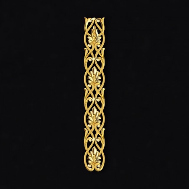 Central decor ornament for furniture 3D Модель .c4d .max .obj .3ds .fbx .stl .blend