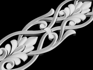 Central decor ornament for furniture 3D Модель