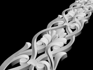 Central decor ornament for furniture 3D Модель