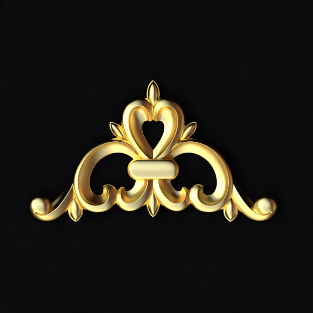 Central decor ornament for furniture Modelo 3D .c4d .max .obj .3ds .fbx .stl .blend