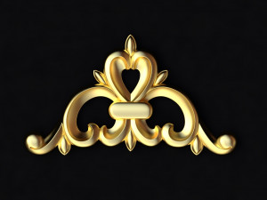 Central decor ornament for furniture 3D Model