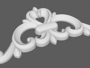 Central decor ornament for furniture Modelo 3D