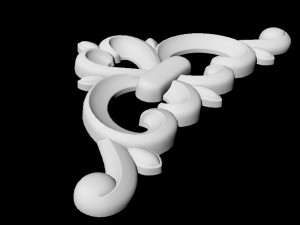 Central decor ornament for furniture Modelo 3D