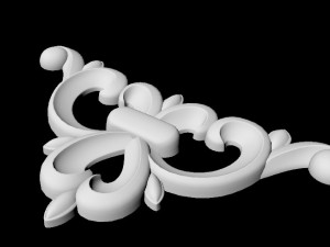 Central decor ornament for furniture Modelo 3D