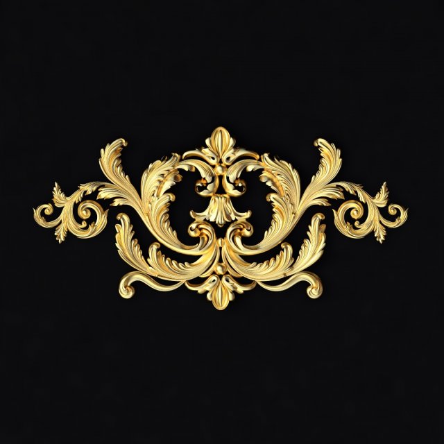 Central decor ornament for furniture Modello 3D .c4d .max .obj .3ds .fbx .stl .blend 