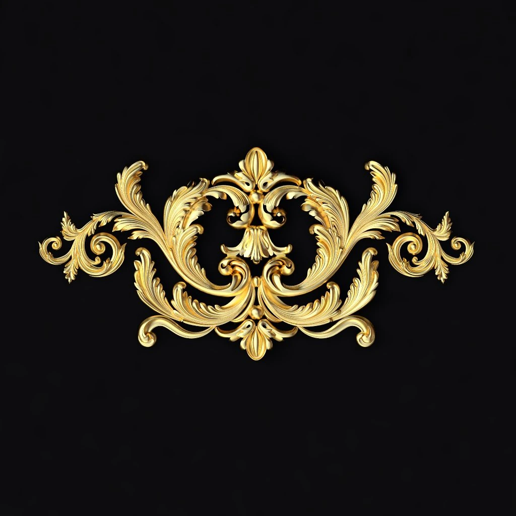 Central decor ornament for furniture 3D Model .c4d .max .obj .3ds .fbx .stl .blend 