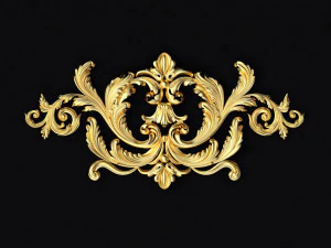 Adorno decorativo central para muebles. Modelo 3D