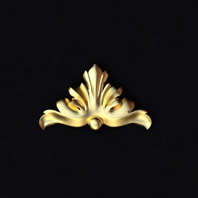 Central decor ornament for furniture Modello 3D .c4d .max .obj .3ds .fbx .stl .blend 