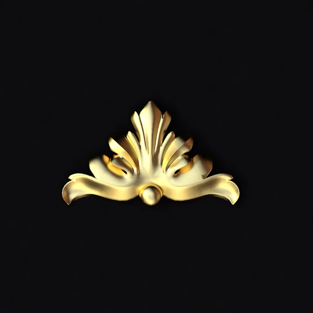 Central decor ornament for furniture 3D Model .c4d .max .obj .3ds .fbx .stl .blend 