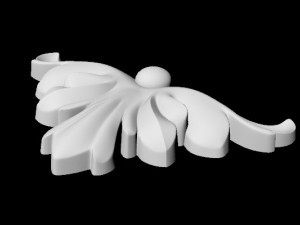 Central decor ornament for furniture Modello 3D