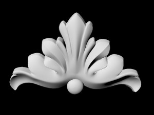 Central decor ornament for furniture Modello 3D