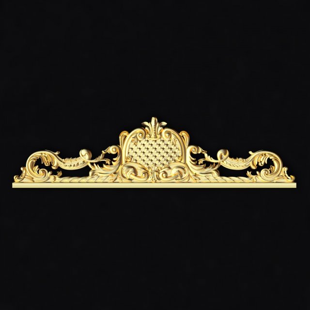 Central decor ornament for furniture 3D Model .c4d .max .obj .3ds .fbx .stl .blend 