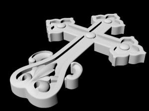 Central decor ornament for furniture Modèle 3D