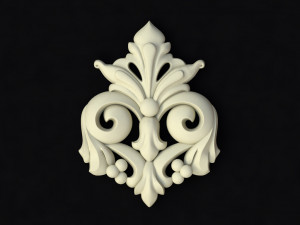 Central decor ornament for furniture 3D 模型