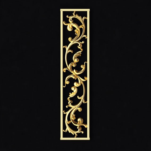 Central decor ornament for furniture 3D Модель .c4d .max .obj .3ds .fbx .stl .blend 