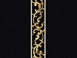 Central decor ornament for furniture 3D-Modell