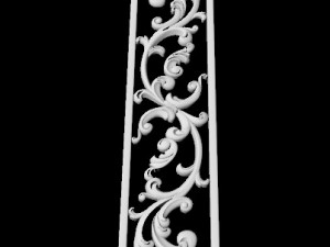 Central decor ornament for furniture 3D Модель