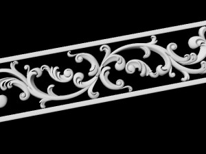 Central decor ornament for furniture 3D Модель