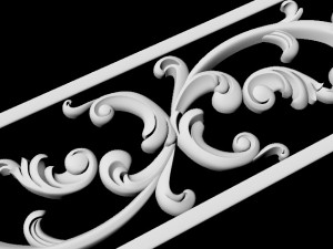 Central decor ornament for furniture 3D Модель