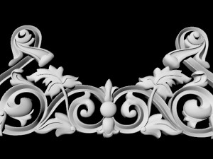 Central decor ornament for furniture 3D Model