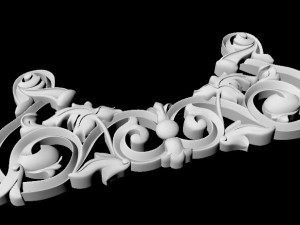Central decor ornament for furniture 3D Model