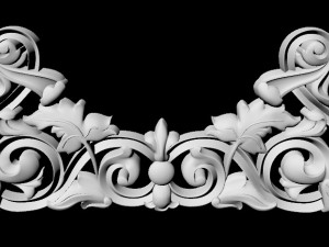 Central decor ornament for furniture 3D Model
