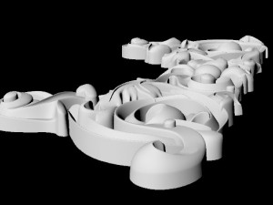 Central decor ornament for furniture 3D Model